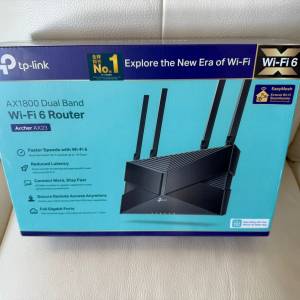 TP-Link AX1800 雙頻 Wi-Fi 6 路由器 (全新未開封)