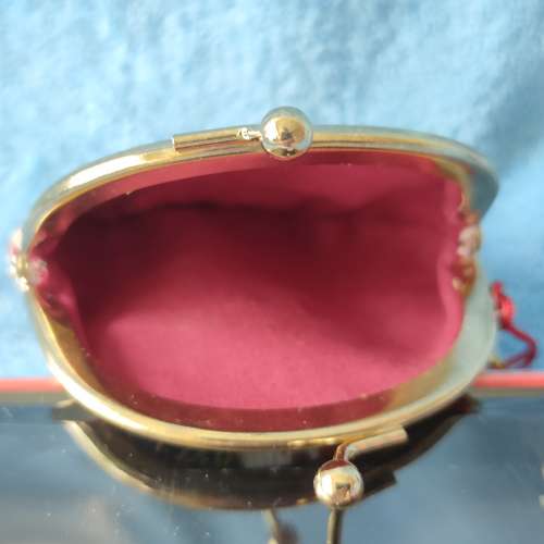 扇紋圖案布料零錢包