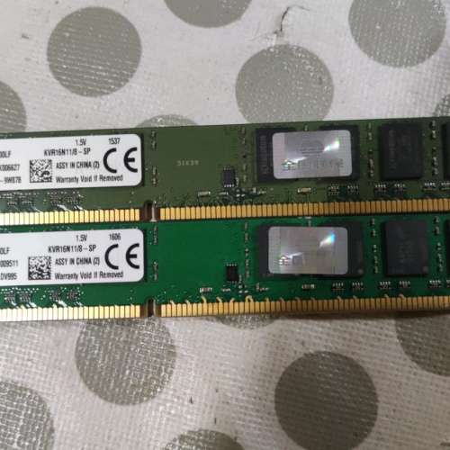 Kingston Desktop Ram Kingston 8Gx2 共16GB DDR3 1600 雙面