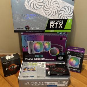 ASUS ROG RTX 3080 White Gaming PC 砌機打機電腦