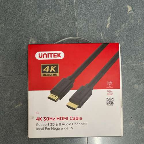 全新買入行貨 [有盒有單]UNITEK - 10M 10米 HDMI 線 1.4 Cable 4K 30Hz High Speed