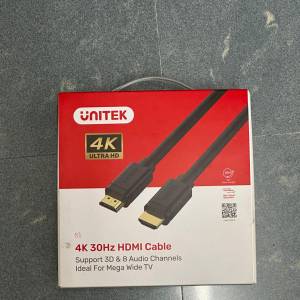 全新買入行貨 [有盒有單]UNITEK - 10M 10米 HDMI 線 1.4 Cable 4K 30Hz High Speed