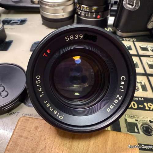 90% New Contax 50mm f/1.4 AEJ Lens 58字頭 First Batch $2580. Only