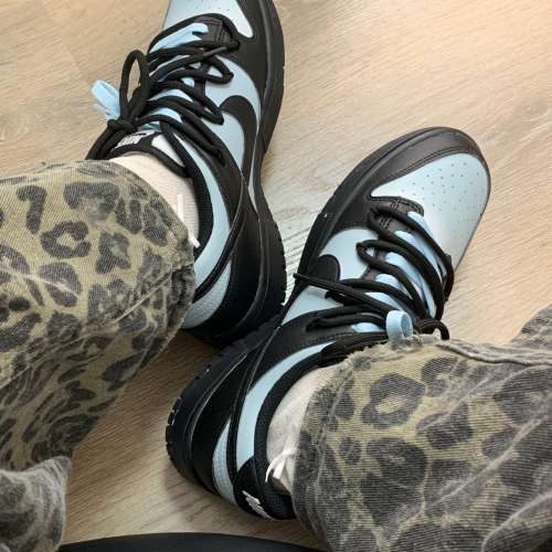 （可來圖定製）Nike Dunk Low 海島薄霧 漸變 高級 黑藍 Size：36-46