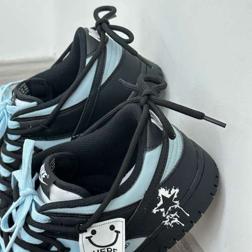 （可來圖定製）Nike Dunk Low 海島薄霧 漸變 高級 黑藍 Size：36-46