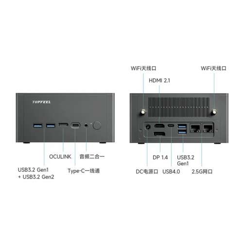 TOPFEEL Mini PC ddr5 5600 32g pcie 4.0 1 tb  剛買 99新 3年保養