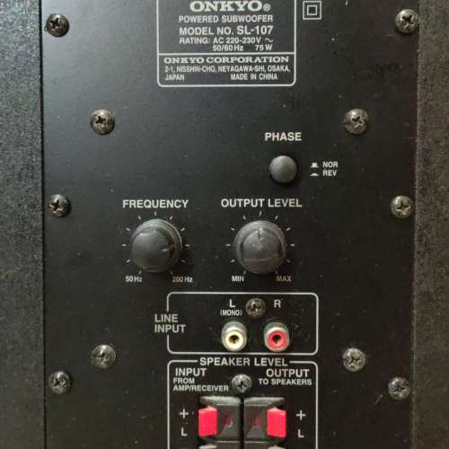 Onkyo SL-107 Sub-woofer 8吋 有源超低音喇叭