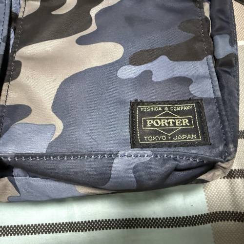 Porter 藍色迷彩斜孭袋 blue camouflage shoulder bag