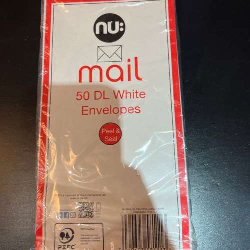 全新White Envelopes 白色信封 50 pcs
