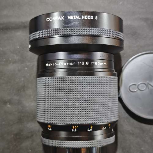 Contax 60/2.8 Makro Planar AEJ CY 康泰時 60mm 60 微距 連原廠罩 hood 連原廠 濾...