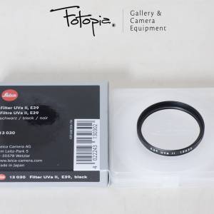 || Brand New Leica E39 / E46 / E49 / E49 Slim UVa II Filter - Black & Silver ||