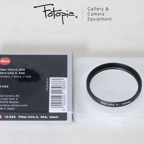 || Brand New Leica E39 / E46 / E49 / E49 Slim UVa II Filter - Black & Silver ||