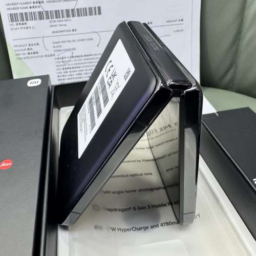 99%New 小米 Xiaomi Mix Flip N8 5G 12+512GB 黑色 香港行貨 有衛訊單 保養到2027...