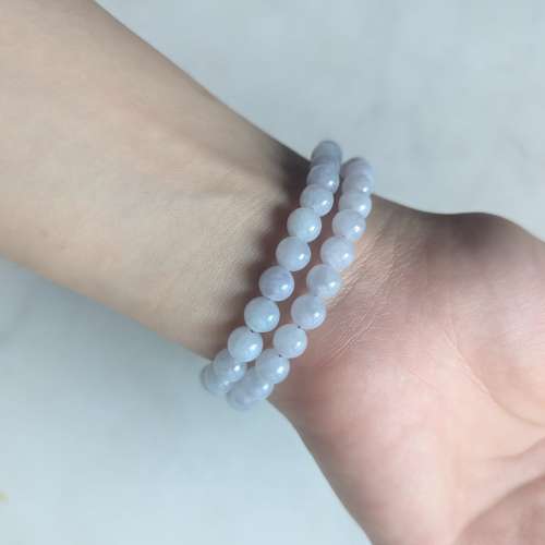 緬甸A貨翡翠紫羅蘭6mm頸鏈或手鏈