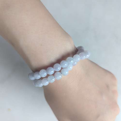 緬甸A貨翡翠紫羅蘭6mm頸鏈或手鏈