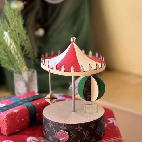 390 【聖誕禮物 鱻LV飛機旋轉音樂盒】
