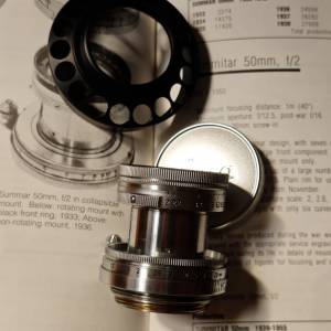 Leica Summitar 50mm f2 5cm M39 LTM 連遮光罩