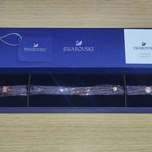 全新 SWAROVSKI 水晶手鍊 5511101 JET HEM/ROS BRACELET 17.3 CM