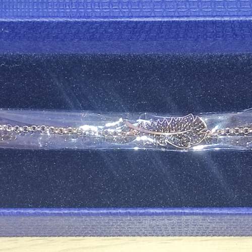 全新 SWAROVSKI 水晶手鍊 5511101 JET HEM/ROS BRACELET 17.3 CM