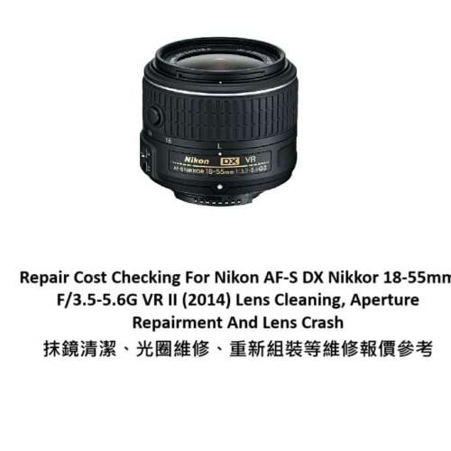 Repair Cost Checking For Nikon AF-S DX Nikkor 18-55mm F/3.5-5.6G Lens Cleaning