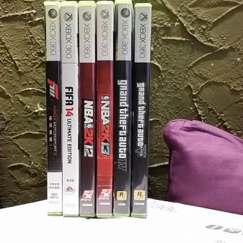 Xbox 360 slim 250gb + 2 remote + 6 game+內置6 game 交換Ps4/switch 多除少補