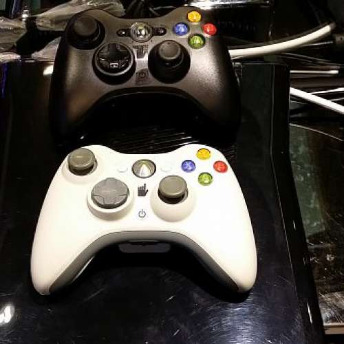 Xbox 360 slim 250gb + 2 remote + 6 game+內置6 game 交換Ps4/switch 多除少補
