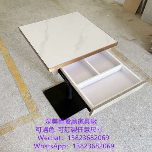 眾美德餐廳傢具廠直供香港澳門,不鏽鋼包大理石餐檯訂做,餐館飯店金屬餐桌訂製廠商,...