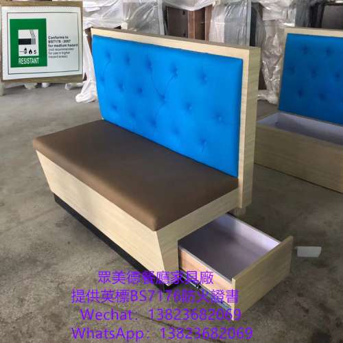 抽屜卡位沙發訂製,餐館飯店家具沙發卡位訂造,儲物櫃沙發座椅訂做廠商,茶餐法式意大...