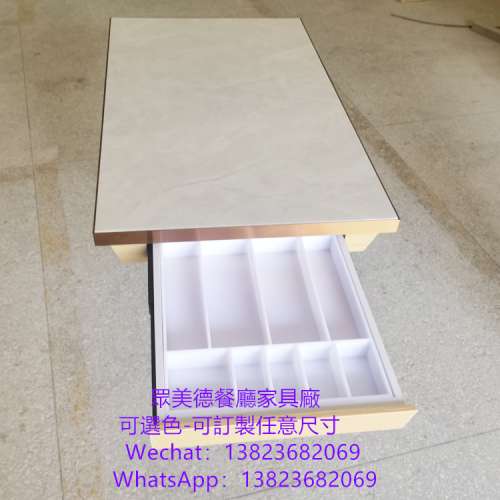 岩板包不鏽鋼邊餐枱,電動轉盤大圓桌,包間VIP房餐桌加工廠,四人位二人位桌子枱子加工...
