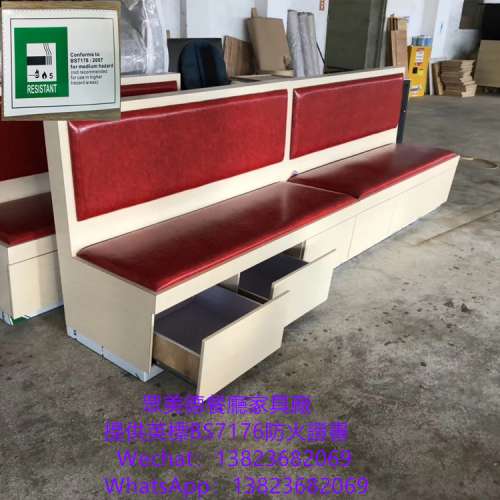 卡位梳化,茶餐廳卡位梳化訂造,防火阻燃卡位梳化,儲物櫃沙發訂製,茶餐料理店卡位沙發...