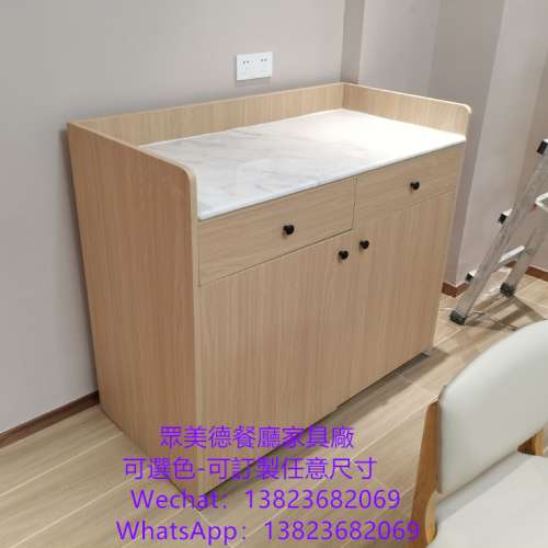 櫃子製作加工廠,防火膠板大理石檯面碗碟櫃訂做,港式餐廳茶水枱訂造工廠,餐邊櫃備餐...