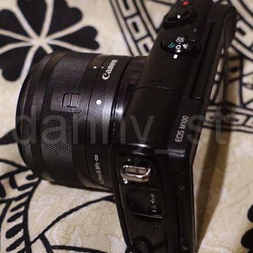 極新 Canon 黑色 EOS M100+ EF-M 15-45mm f/3.5-6.3 IS STM 鏡頭 專業無反相機 (合...