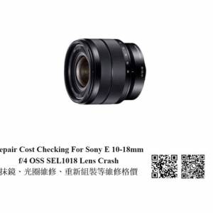 Repair Cost Checking For Sony E 10-18mm f/4 OSS Lens Cleaning | 抹鏡清潔