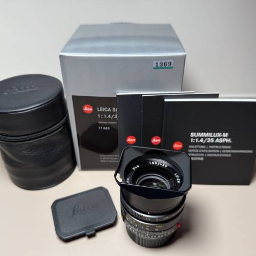 99.9%New Leica Summilux 35/1.4 ASPH 11663 全套齊 48編號極後期