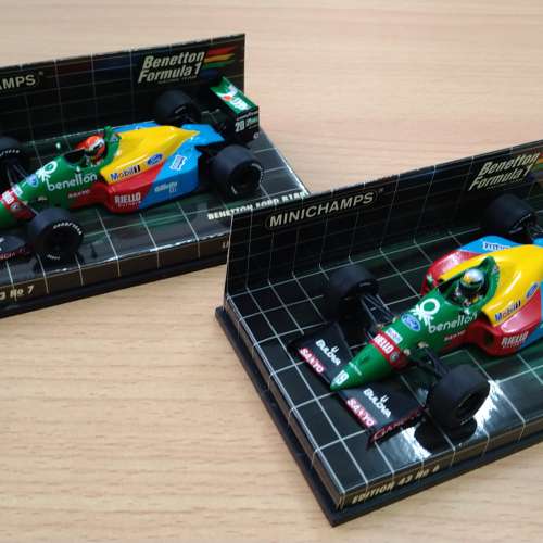 珍藏 Minichamps 1/43 Benetton Formula1 (pair)