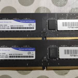 Desktop Ram TEAM 16Gx2 共32GB DDR4 2400 雙面