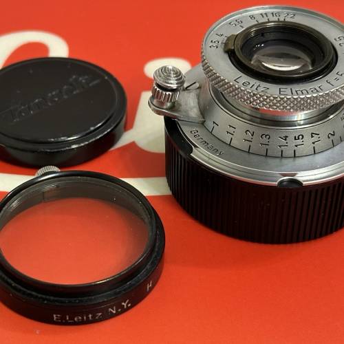 Leica Leitz 5cm f/1:3.5 Red Scale Collapible len