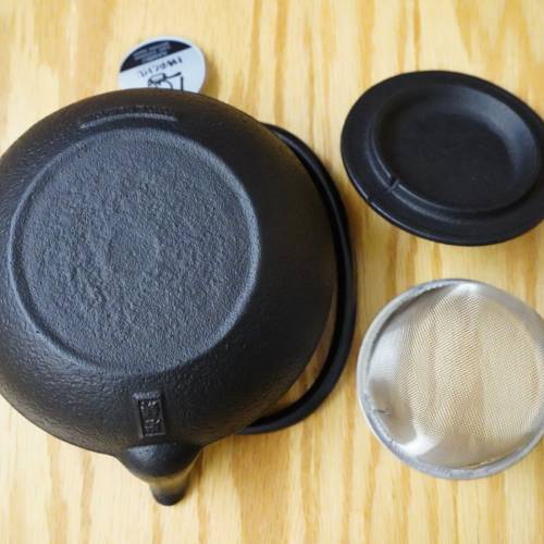 日本製 岩鋳 Iwachu 鉄瓶兼用急須 新龜甲 0.65L 黑色