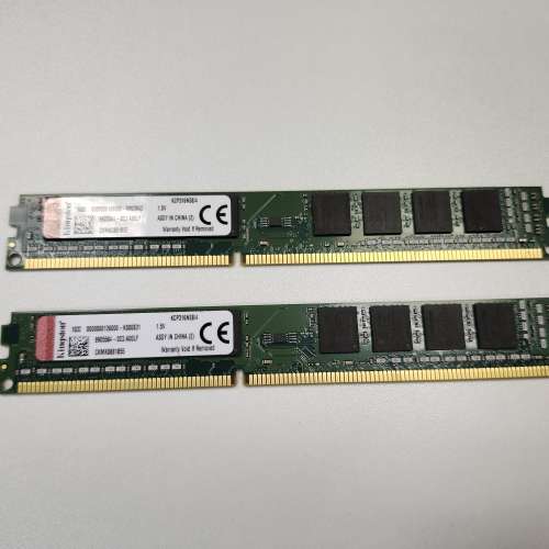 (RAM) Kingston DDR3-1600 4GB X 2 共8GB