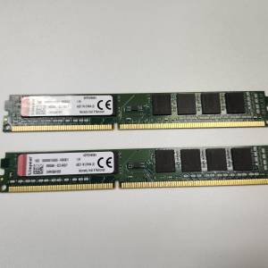 (RAM) Kingston DDR3-1600 4GB X 2 共8GB