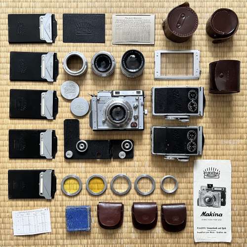 [extremely rare] Plaubel Makina IIIR full set 3 lenses, 6x6 6x9 Backs, etc