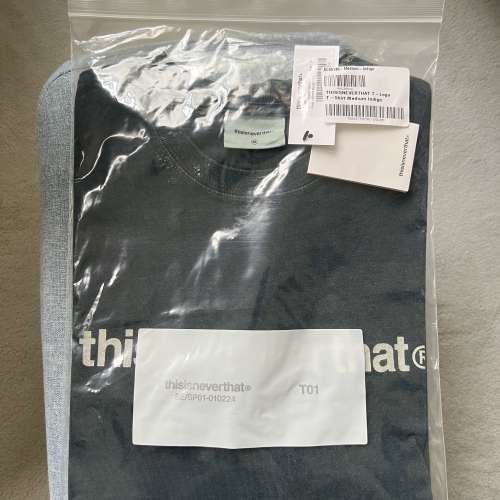 全新 Thisisneverthat tee T-shirt 洗水藍色 Size M