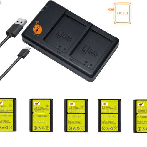 DSTE BLN-1 / BLN1 Fully Decoded Lithium-Ion Battery Pack With  USB-A Charger