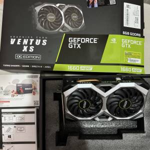 99.99% 極新淨 MSI GeForce GTX 1660 SUPER™ VENTUS XS OC nvidia GPU 顯示卡