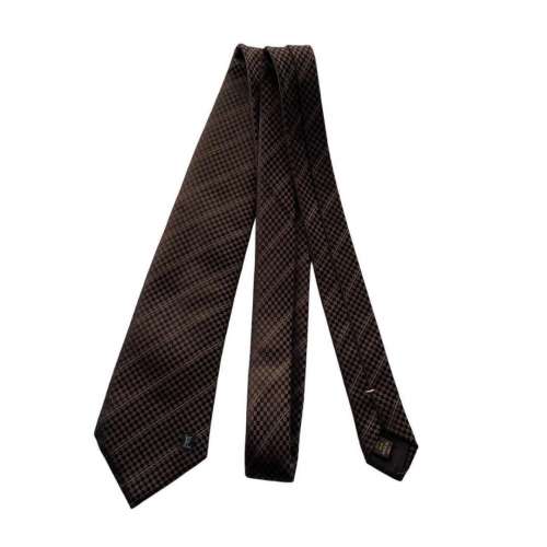 Louis Vuitton Tie Brown Damier Silk