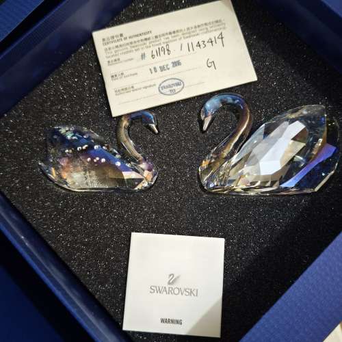 施華洛世奇水晶愛天鵝雕像 Swarovski Crystal Love Swan Figurine 1143414
