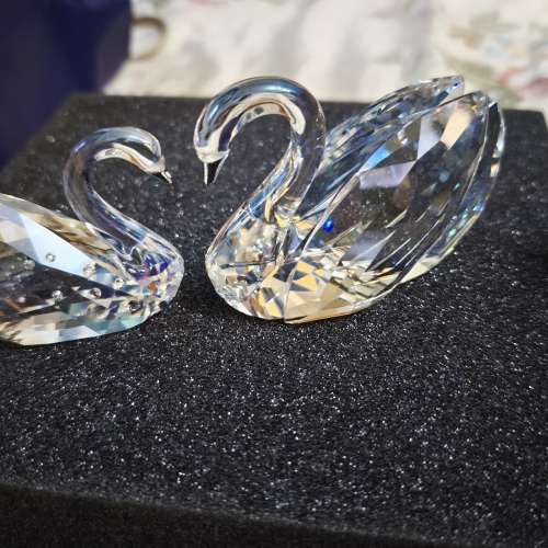 施華洛世奇水晶愛天鵝雕像 Swarovski Crystal Love Swan Figurine 1143414
