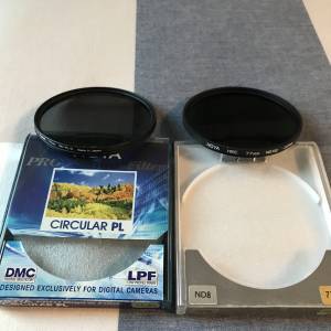 Hoya 77mm CPL & ND8 filter