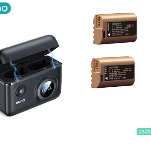 LLANO DMW-BLK22 Type Lithium-Ion Battery Pack 代用鋰電池連顯電量雙充充電機 (2...