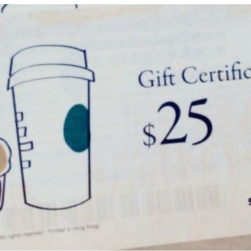 Starbucks Gift Certificate 實體券